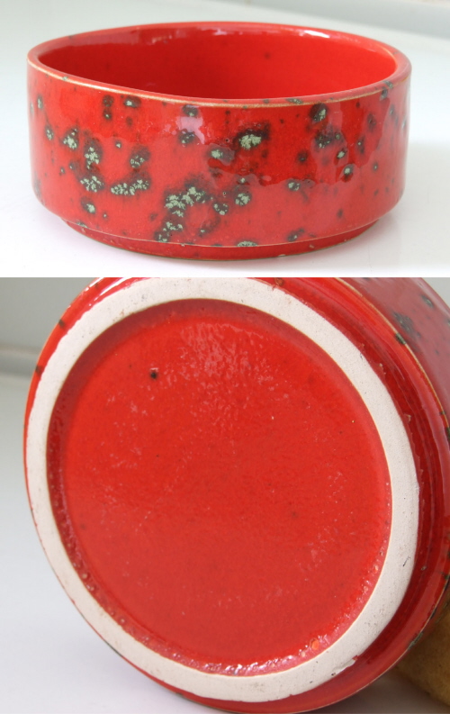 ES Keramik rotes schälchen (2)