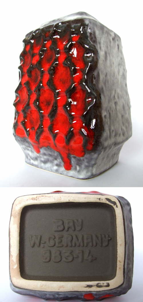 bay keramik 983-14 glutrot mit grau_coll