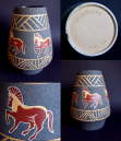bay keramik pferde vase